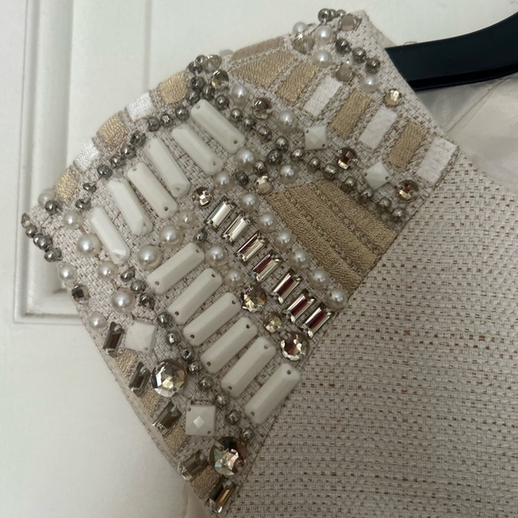 Elegant Cream Sleeveless Dress by Tahari. Size 2. NWT. - Picture 3 of 8